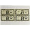 Image 1 : 4 ASSORTED 1935 $1 SILVER CERTIFICATES