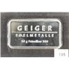 Image 2 : 50 GRAM .999 FINE SILVER INGOT GEIGER