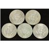 Image 2 : 5 ASSORTED 1966-1968 40% SILVER JOHN F. KENNEDY