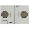 Image 1 : 1901 & 1917 CANADA SILVER 10 CENTS