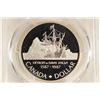 Image 1 : 1987 CANADA JOHN DAVIS SILVER DOLLAR PCGS PR69DCAM