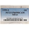 Image 3 : 1999-S SILVER ROOSEVELT DIME PCGS PR69 DCAM