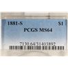 Image 3 : 1881-S MORGAN SILVER DOLLAR PCGS MS64