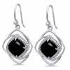 Image 1 : Sterling Silver Onyx Dangle Earrings