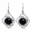 Image 2 : Sterling Silver Onyx Dangle Earrings