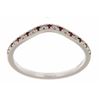 Image 1 : 14KT White Gold Ruby and Diamond Ring