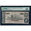 Image 1 : 1864 $20 Confederate States of America Note PMG 64EPQ