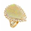 14KT Yellow Gold 7.70ct Opal and Diamond Ring