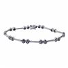14KT White Gold 1.87ctw Blue Sapphire and Diamond Bracelet