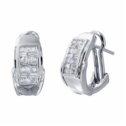 14KT White Gold 1.00ctw Diamond Earrings