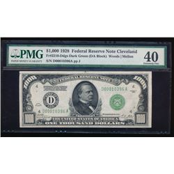 1928 $1000 Cleveland Federal Reserve Note PMG 40