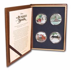 Lot of (4) 2017 $2 Disney The Jungle Book 50th Anniversary Silver Coin Set