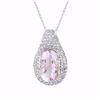 Image 1 : 14KT White Gold 7.11ct Amethyst and Diamond Pendant with Chain