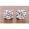 Image 2 : Platinum 2.07ctw Diamond Stud Earrings
