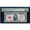 Image 1 : 1928A $5 Legal Tender Note PMG 65EPQ