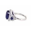 Image 2 : 14KT White Gold 7.21ctw Sapphire and Diamond Ring