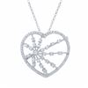 Image 1 : 14KT White Gold  1.02ctw Diamond Pendant with Chain