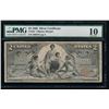 Image 1 : 1896 $2 Silver Certificate PMG 10