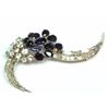 Image 2 : Platinum 2.25ctw Sapphire and Diamond Brooch
