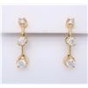 Image 1 : 14KT Yellow Gold 0.85ctw Diamond Earrings