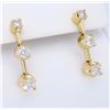 Image 2 : 14KT Yellow Gold 0.85ctw Diamond Earrings