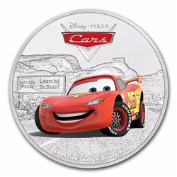 2017 $2 Disney Pixar Cars Lightening McQueen Silver Coin