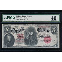 1907 $5 Legal Tender Note PMG 40