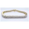 Image 9 : 14KT Two Tone Gold 3.80ctw Diamond Bracelet