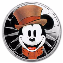 2017 $2 Mickey Christmas Carol Silver Coin