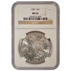 1903 $1 Morgan Silver Dollar Coin NGC MS65