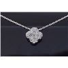 Image 1 : 14KT White Gold 0.25ctw Diamond Pendant with Chain