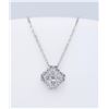 Image 2 : 14KT White Gold 0.25ctw Diamond Pendant with Chain