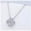 Image 3 : 14KT White Gold 0.25ctw Diamond Pendant with Chain