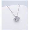 Image 4 : 14KT White Gold 0.25ctw Diamond Pendant with Chain