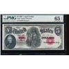 Image 1 : 1907 $5 Legal Tender Note PMG 65EPQ