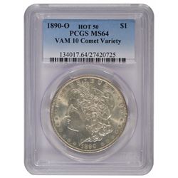 1890-O $1 Morgan Silver Dollar Coin PCGS MS64 VAM 10