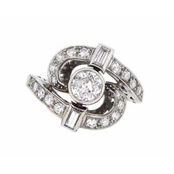 Platinum 1.51ctw Diamond Ring