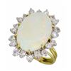 Image 8 : 18KT Yellow Gold Opal and Diamond Ring