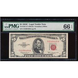 1953C $5 Legal Tender Note PMG 66EPQ