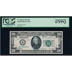 1928 $20 Cleveland Federal Reserve Note PCGS 67PPQ