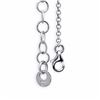 Image 2 : Sterling Silver Dangle Diamond Cut Circle Necklace