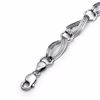 Image 2 : Sterling Silver Polished & Textured Link Bracelet