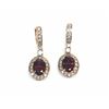 Image 1 : 14KT Rose Gold 5.00ctw Garnet and Diamond Earrings