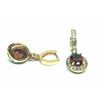 Image 3 : 14KT Rose Gold 5.00ctw Garnet and Diamond Earrings