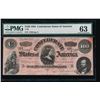 Image 1 : 1864 $100 Confederate States of American Note PMG 63