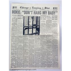 Chicago Roxie Don't Hang My Baby Newspaper Movie Props