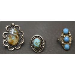 THREE NAVAJO RINGS