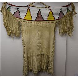 PLAINS BEADED HIDE DRESS