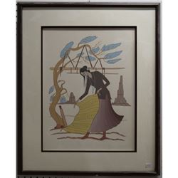 NAVAJO PAINTING  (TSINAJINNIE)