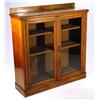 Image 1 : Edwardian walnut bookcase, fitted a pair o…